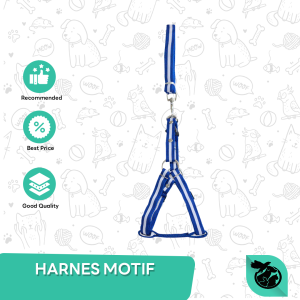 Tali Tuntun Kucing Anjing Harnes Motif Tali Harness