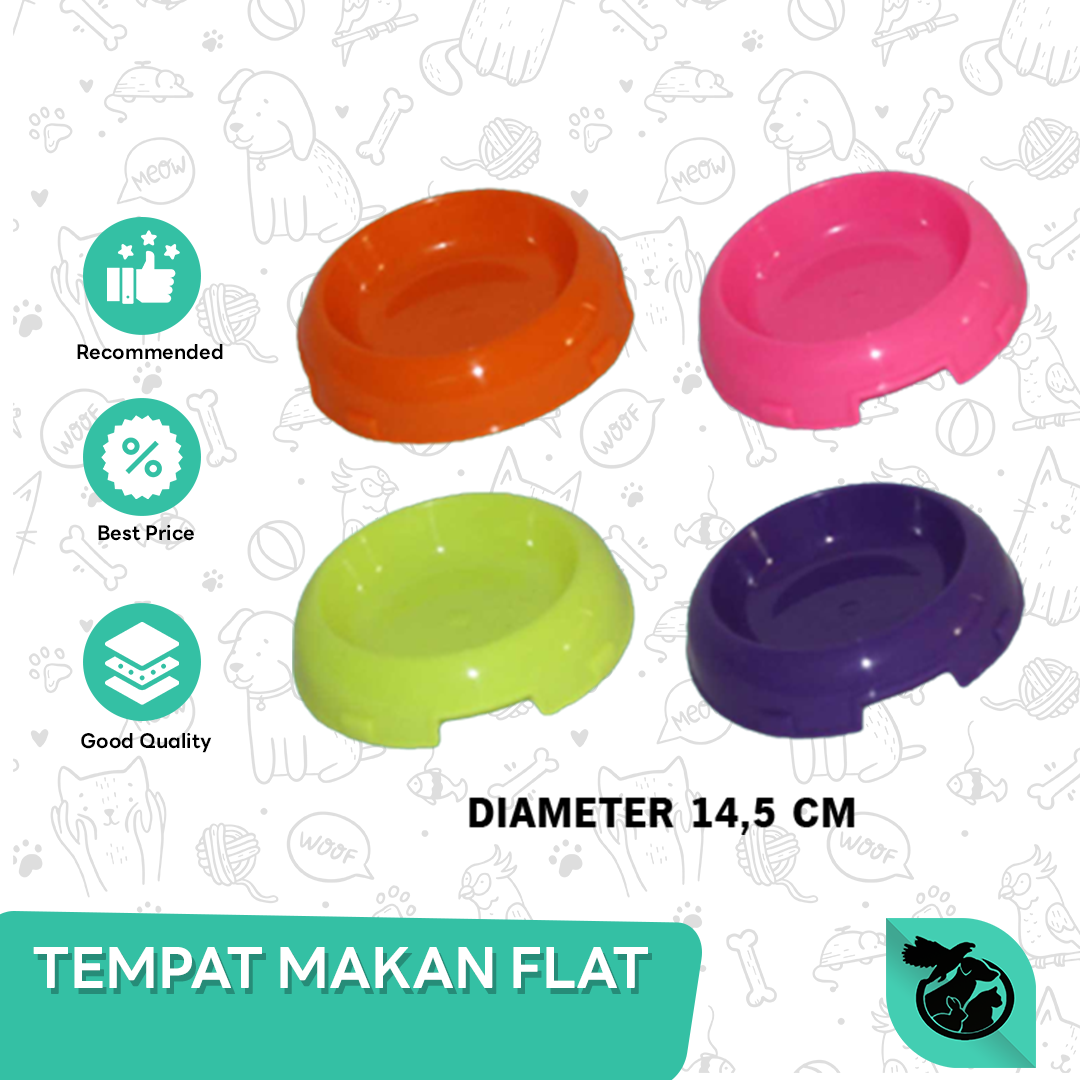 Tempat Makan Kucing Ukuran Kecil Flat - Tempat Makan Flat