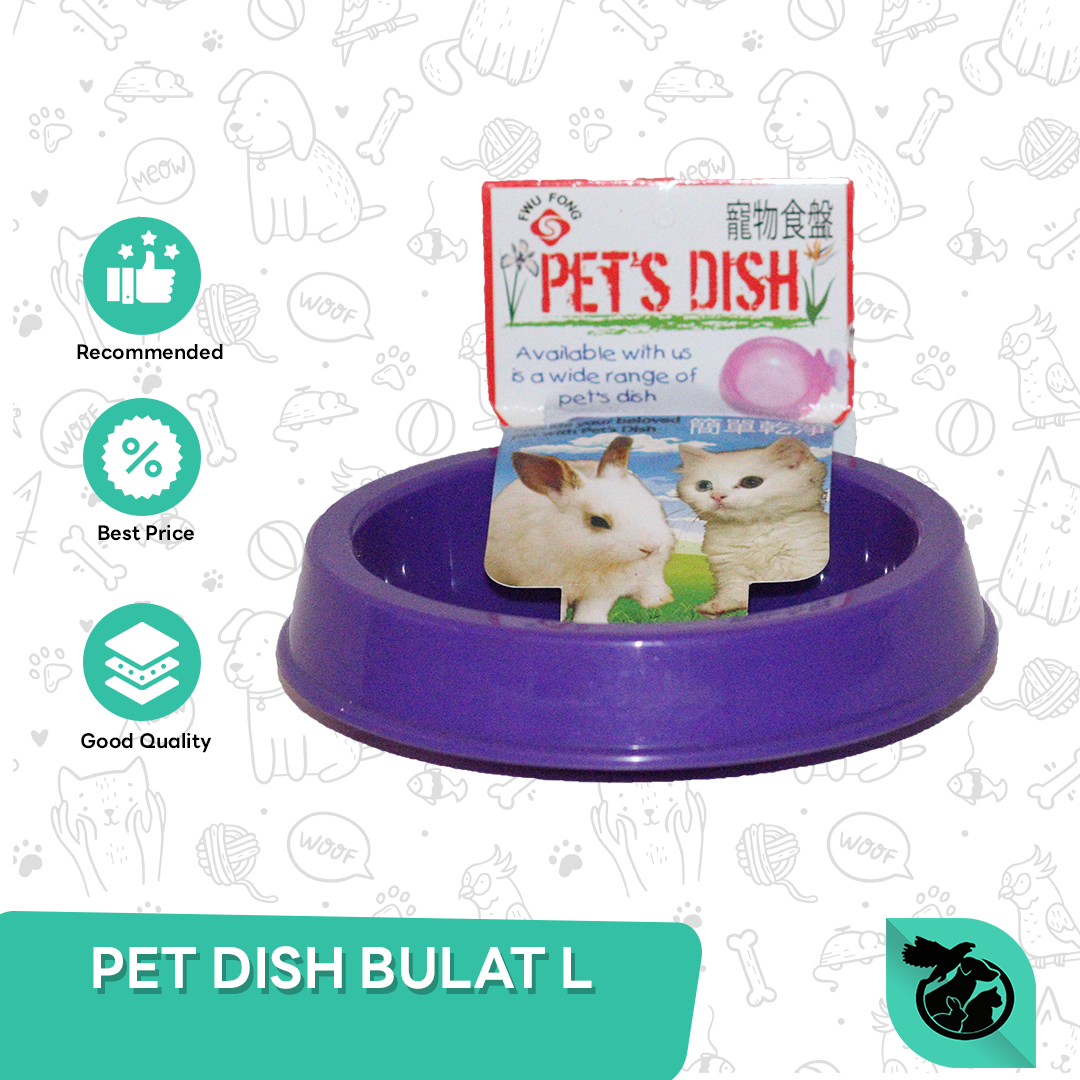 Tempat Makan hewan Gantung PETS DISH bulat pet bowl cat kucing kelinci