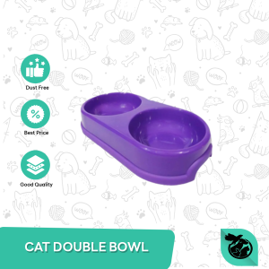 Tempat Makan Kucing Double Bowl