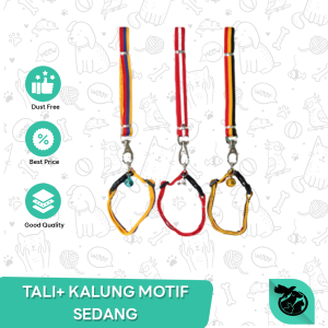 Harness Tali Kalung Motif Bell Lonceng Sedang Anjing Kucing Kelinci