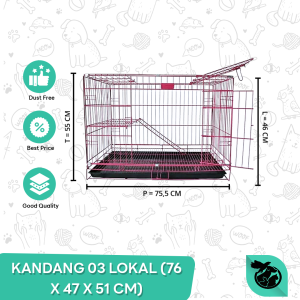 Kandang Kucing - Anjing C032 - Kandang Lipat - Kandang Hewan Tingkat