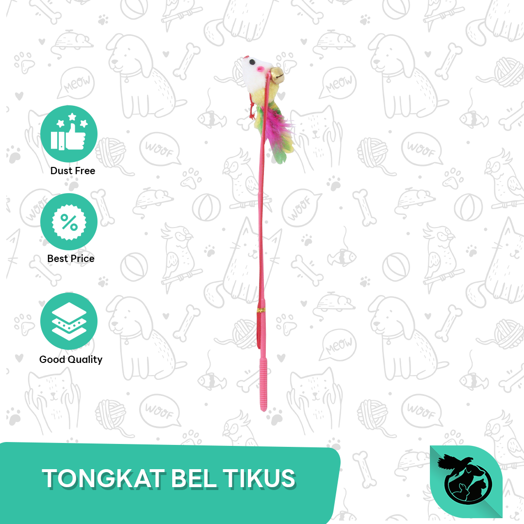 Mainan Kucing Cat Toy Tongkat Bel Tikus