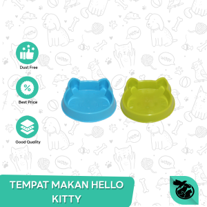 Tempat Makan Hello Kitty Lucu / Tempat Makan Kucing - Anjing ((Lucu)