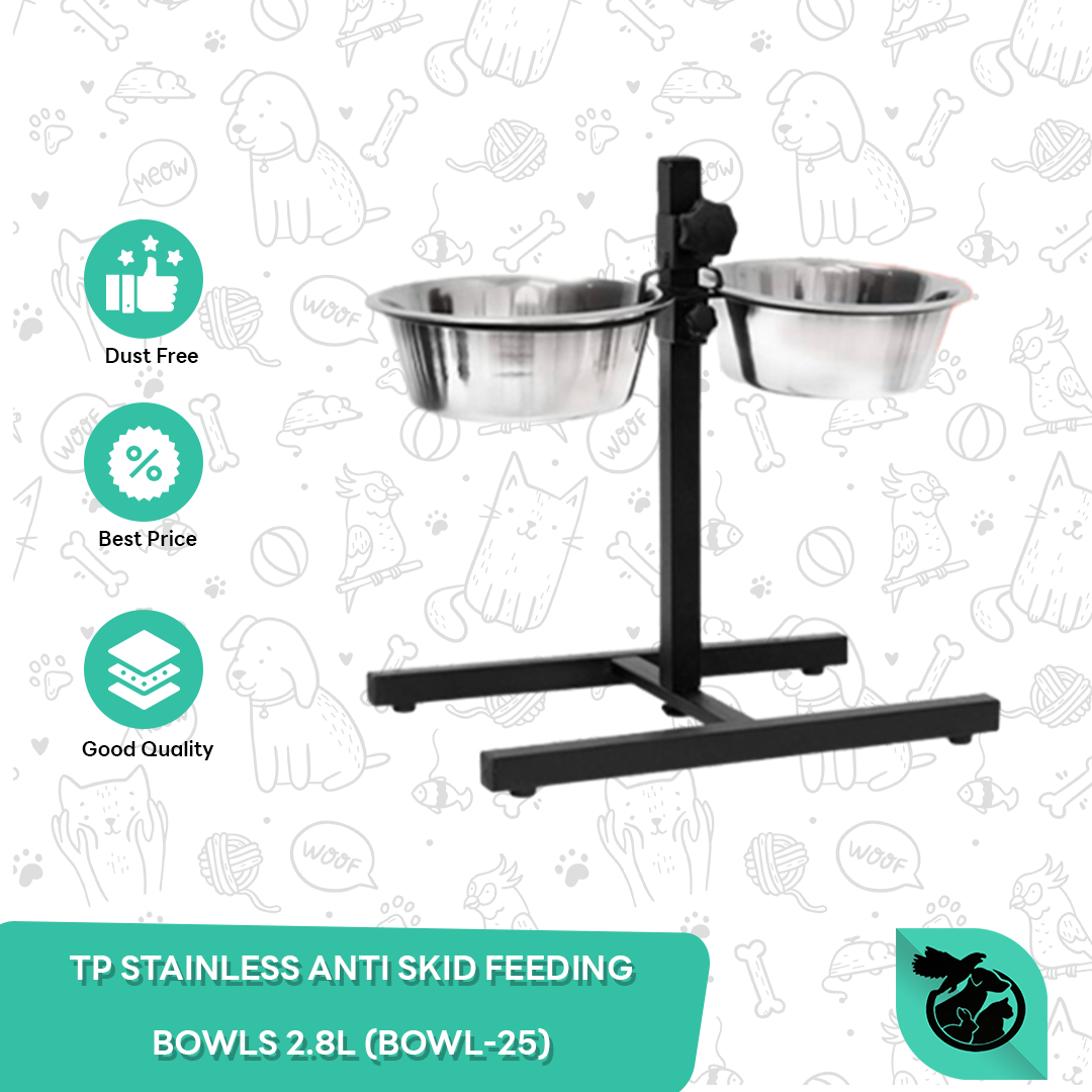 Pet Bowl Stainless steel Tempat makan anjing kucing