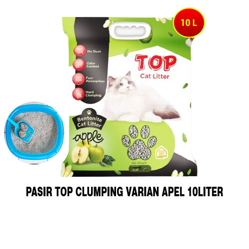 Top Clumping Cat Litter Pasir Kucing Gumpal 10lt