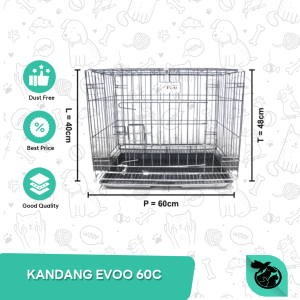 EVO 60C Cat Cage Kandang Kucing (P60 x L40 x T48 cm)