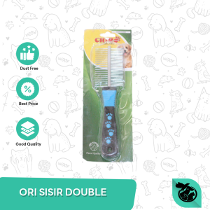 Sisir Bulu Kucing Anjing chiro Sisir Double