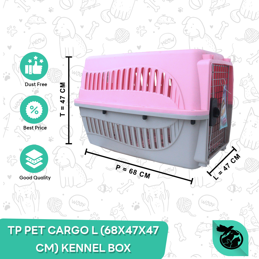 PET CARGO Kennel Box L kandang besar murah kucing cat cage 68x47x47 cm