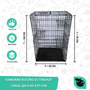 Kandang Kucing Tingkat Lokal Murah 60 X 45 CM