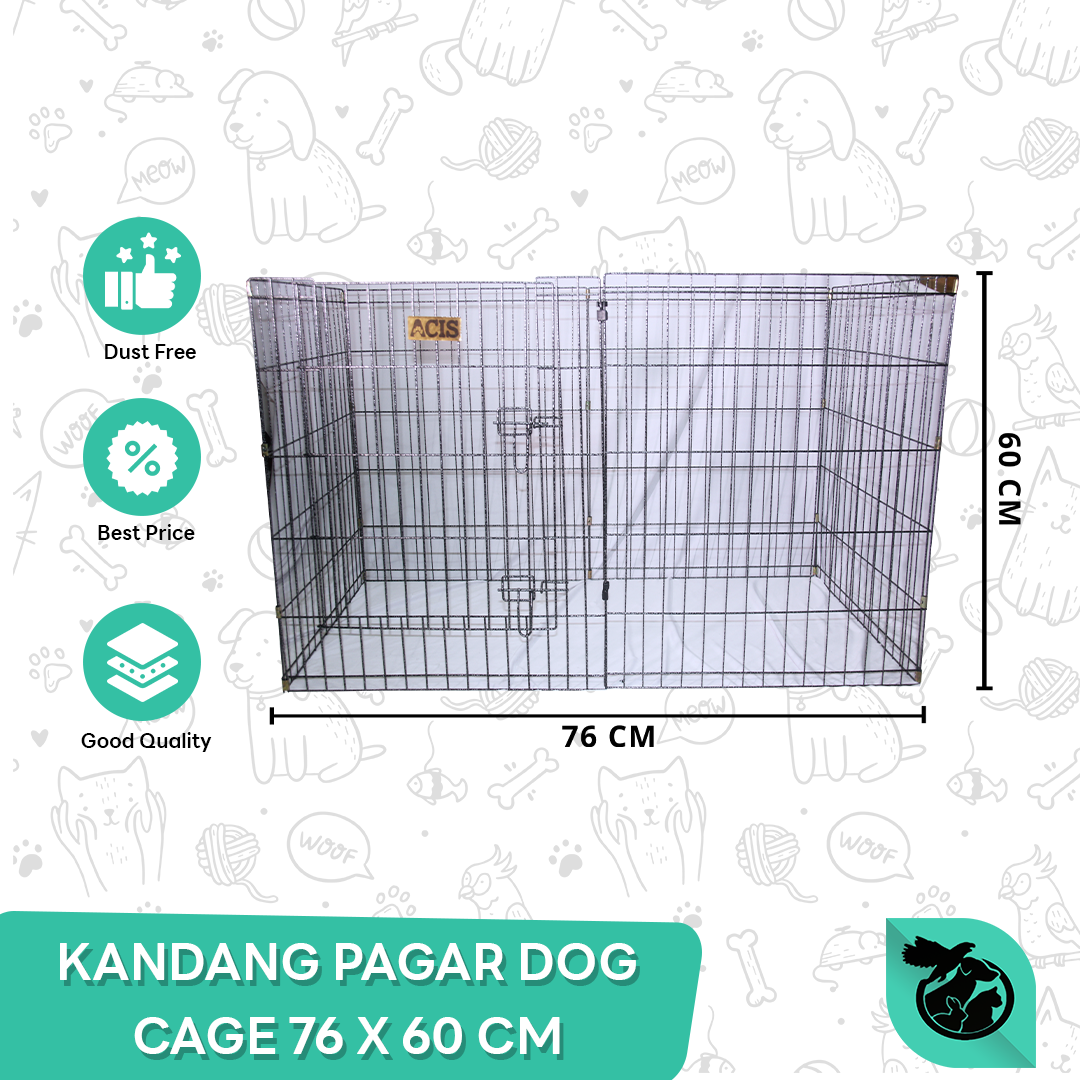 Kandang PAGAR lipat besi hewan kucing kelinci anjing cat fence cage