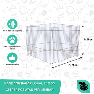 Kandang pagar kelinci kucing anjing Murah 75 X 60 CM