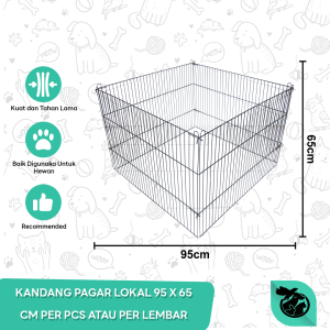 Kandang pagar lokal kelinci kucing anjing 95 X 65 CM