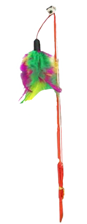 Mainan kucing tongkat bulu lonceng Bell