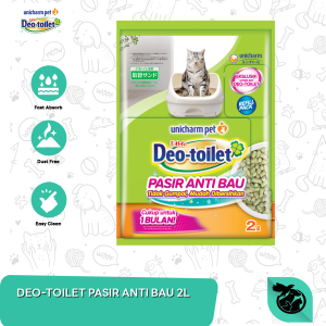 Pasir Kucing Cat Litter Unicharm Deo Toilet Anti bau 2 Litter