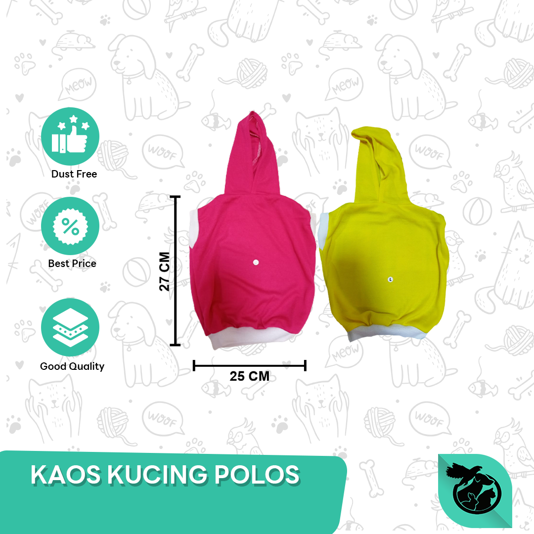 Baju Kaos Hodie Kucing Anjing Polos