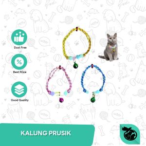 Kalung Kucing Tali Prusik Lonceng bell