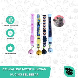 Kalung Kucing Anjing Motif Kuncian Kucing Bel Besar Bola Kerincingan