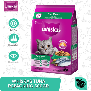 Makanan Kucing Whiskas Tuna Repacking 500 Gram - Wiskhas Tuna Wiskas Repack 500 Gr