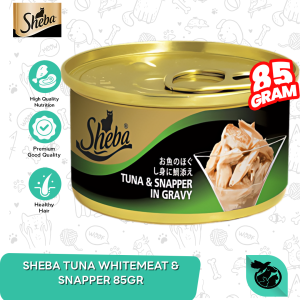 Makanan Kucing Premium - Sheba Tuna Whitemeat & Snapper 85g