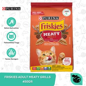 Friskies Meaty Grills Adult Dry Cat Food Makanan Kucing Dewasa 450gr