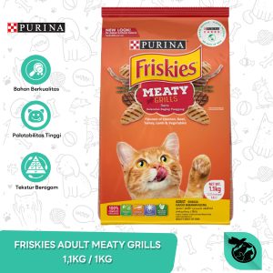Friskies Meaty Grills Adult Dry Cat Food Makanan Kucing Dewasa 1kg