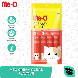Meo Creamy Treats Crab Wet Cat Food Snack Kucing 15gr x 4