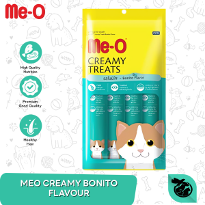 Meo Creamy Treats Bonito Wet Cat Food Snack Kucing 15gr x 4