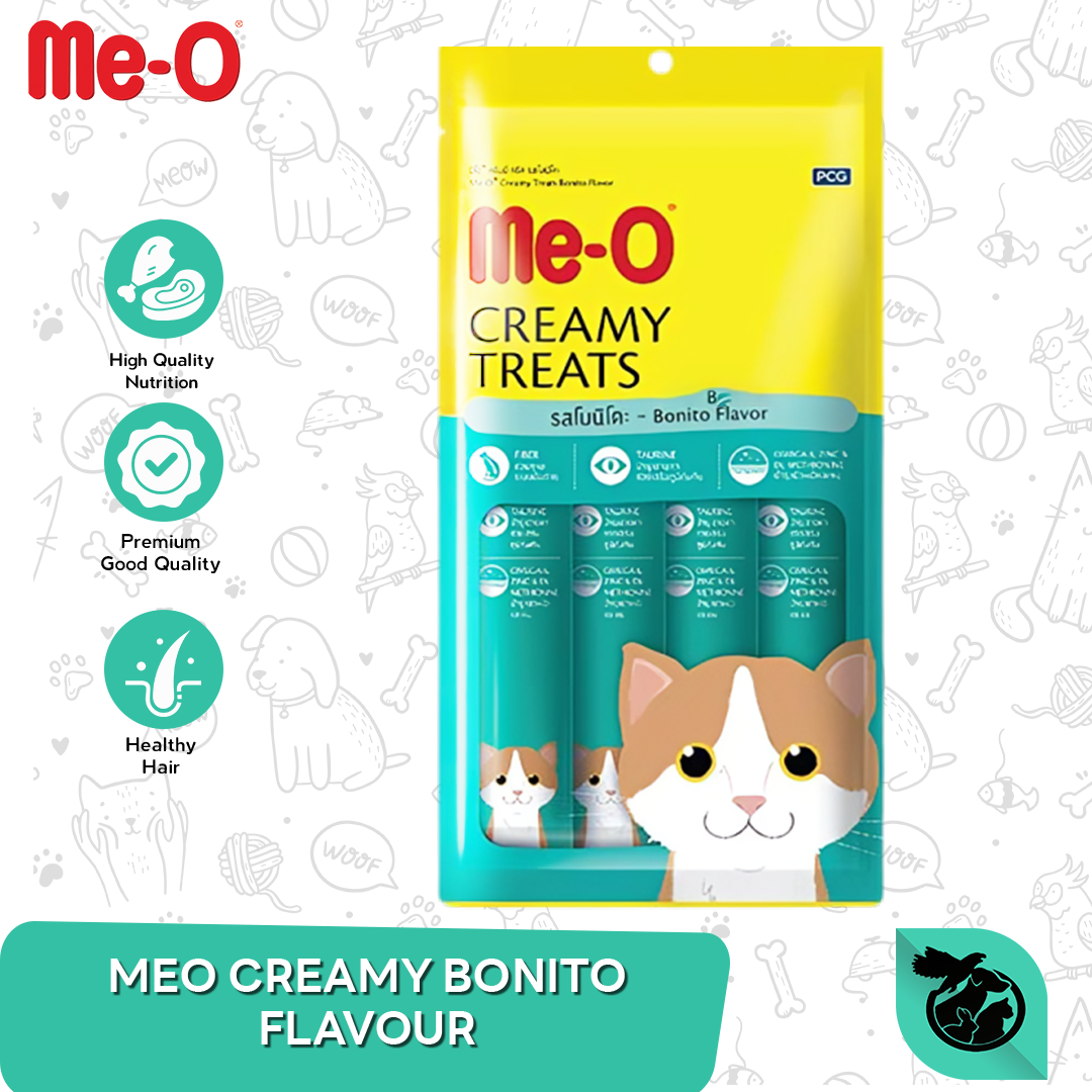 Meo Creamy Treats Bonito Wet Cat Food Snack Kucing 15gr x 4