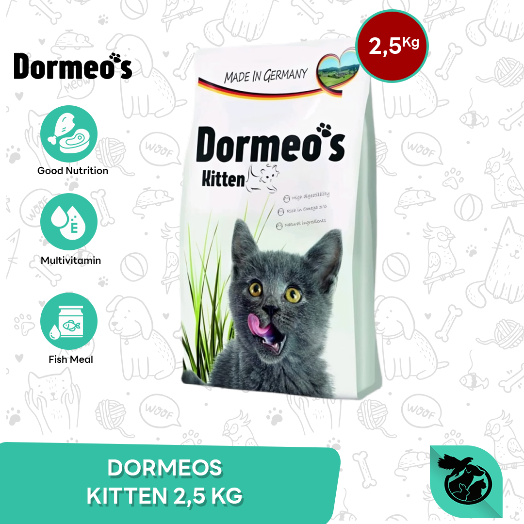 Dormeos Kitten Dry Cat Food Makanan Anak Kucing 2,5kg