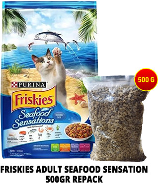Friskies Adult Dry Cat Food Makanan Kucing Dewasa 500gr Repack