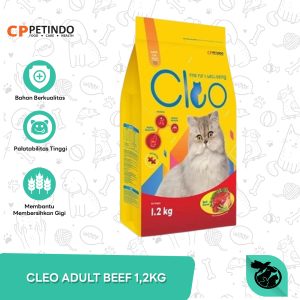 Makanan Kering Kucing dewasa CLEO Beef 1.2 kg dry food adult Murah