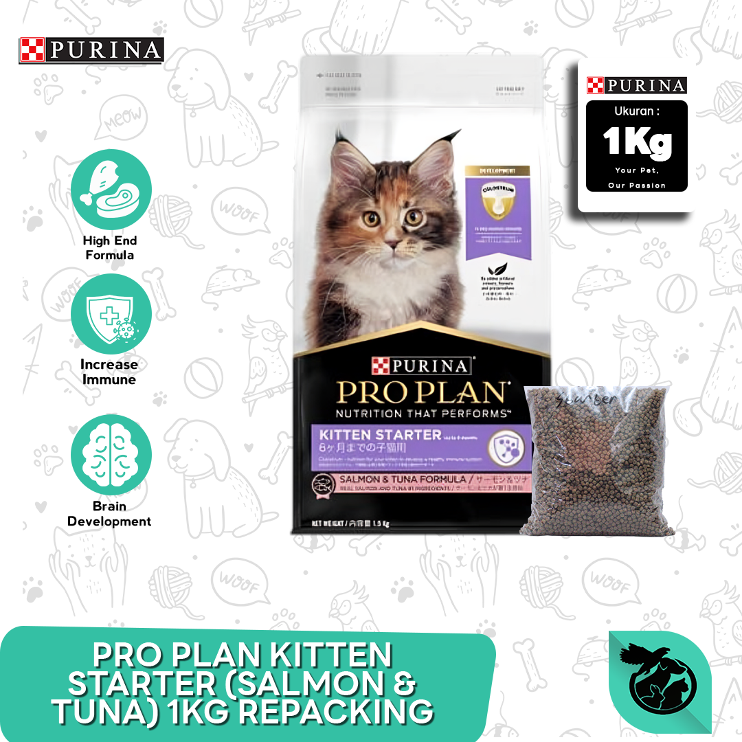 ProPlan Makanan Anak Kucing Pro Plan Kitten Starter Salmon & Tuna 1 KG