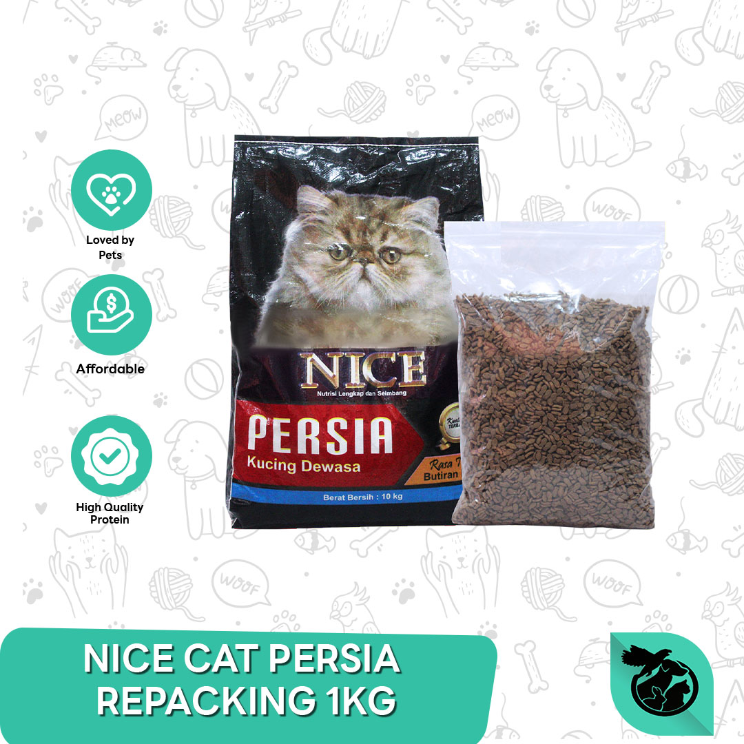 Makanan Kucing Nice Cat Repack Persia Tuna 1 Kg