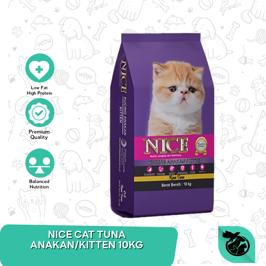 Nice Cat Kitten Cat Food Makanan Anak Kucing Anakan Tuna 10 KG