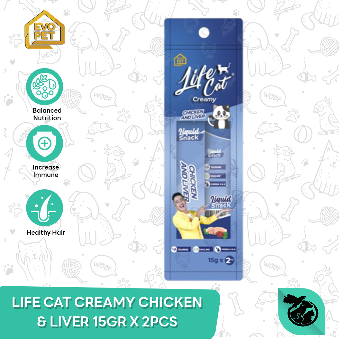 Life Cat Creamy Snack Cemilan Kucing Liquid 15 Gram