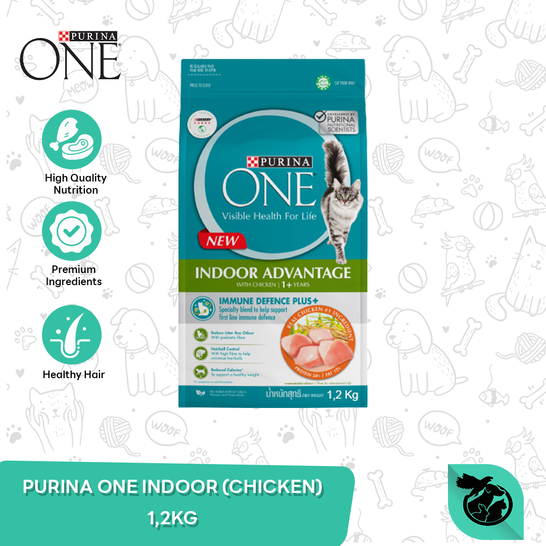 Purina One Makanan Kucing Dewasa Rumahan Cat Food Indoor Chicken 1.2KG