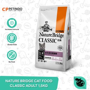 Nature Bridge Classic Adut Cat Food Dry Makanan Kering Kucing 1.5 KG