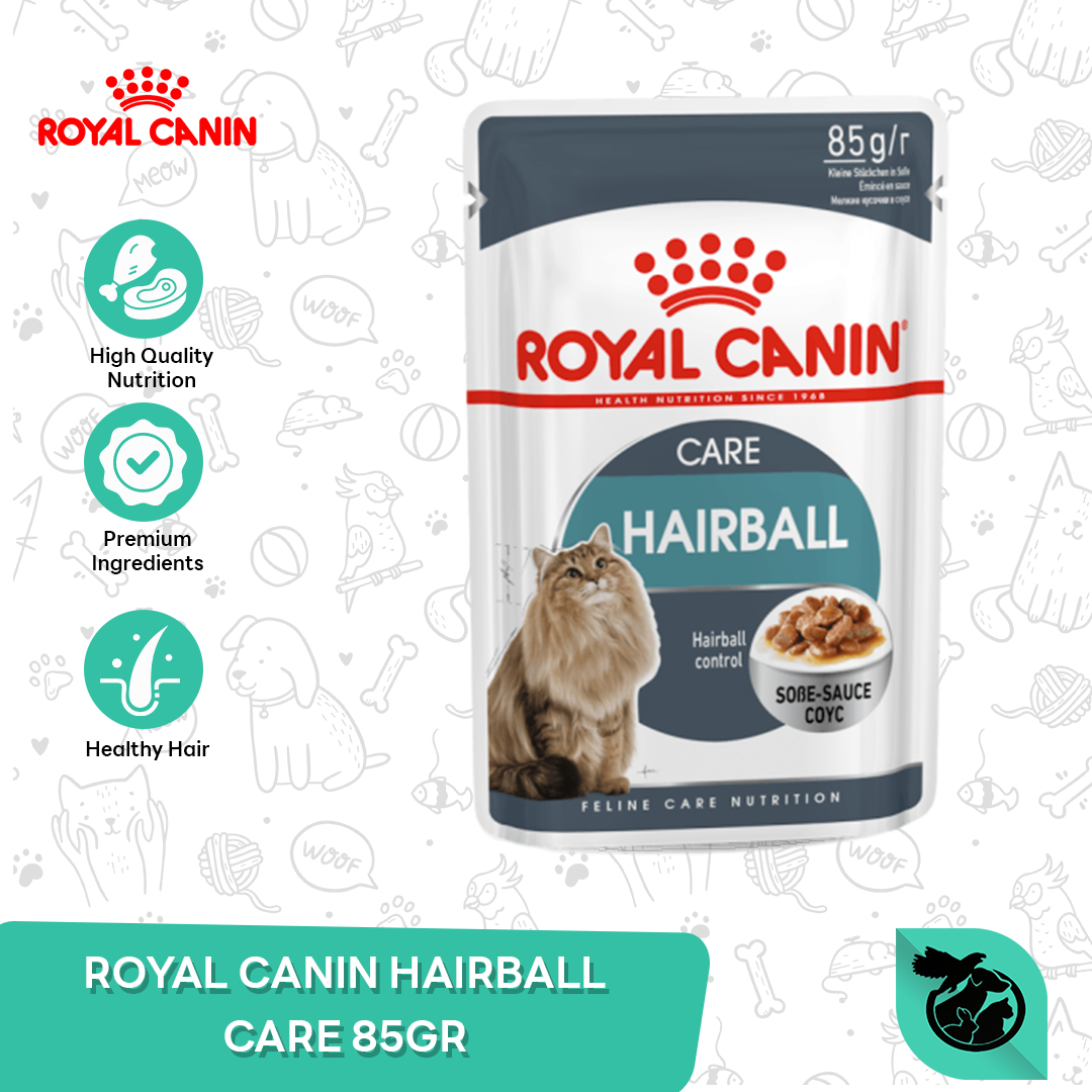 Royal Canin Hairball Care Adult Wet Pouch Cat Food Makanan Kucing Dewasa 85gr