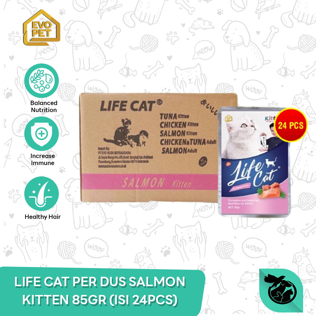 Life Cat Pouch Wet Food Makanan Kucing 85gr (1 DUS/24pcs) - Image 3