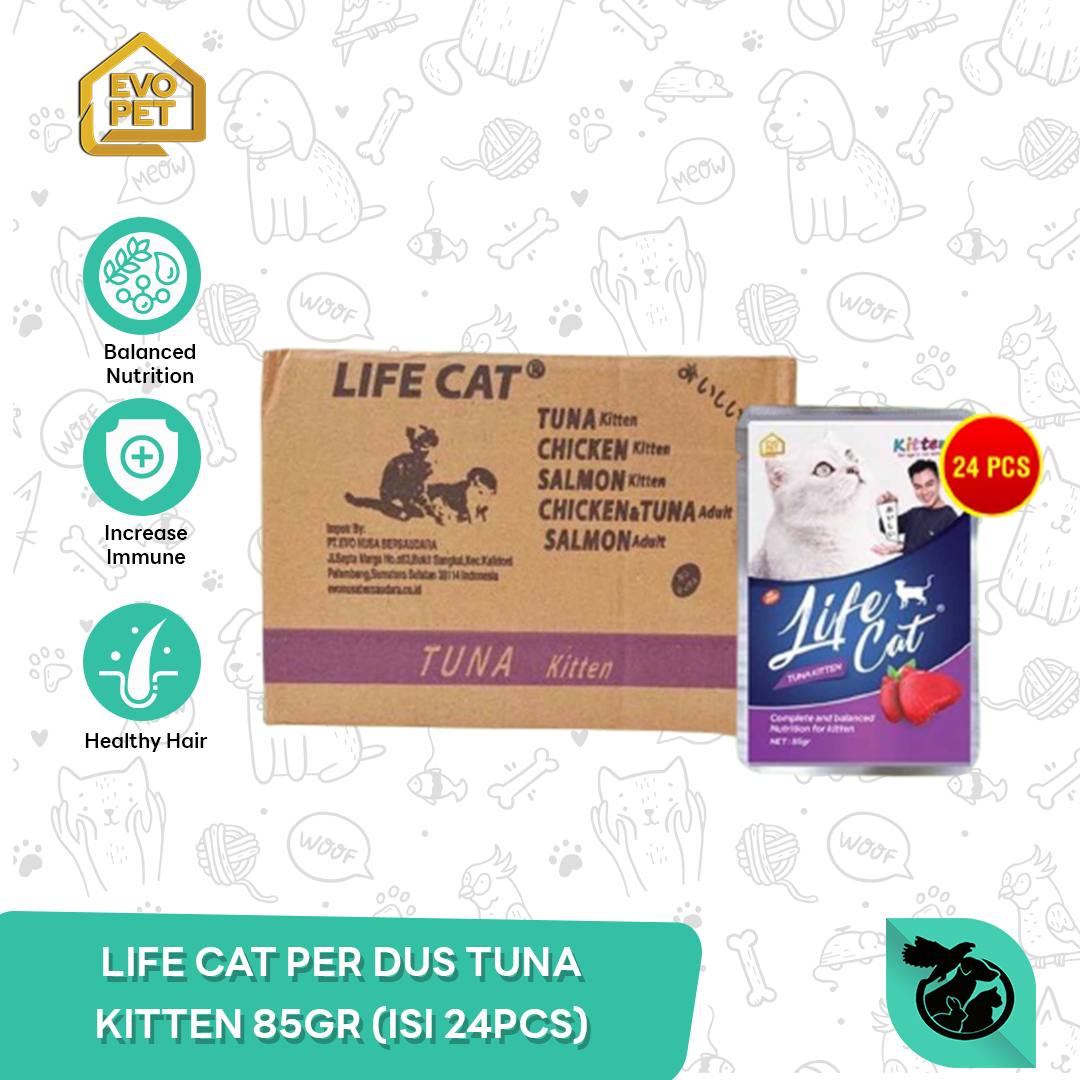 Life Cat Pouch Wet Food Makanan Kucing 85gr (1 DUS/24pcs) - Image 5