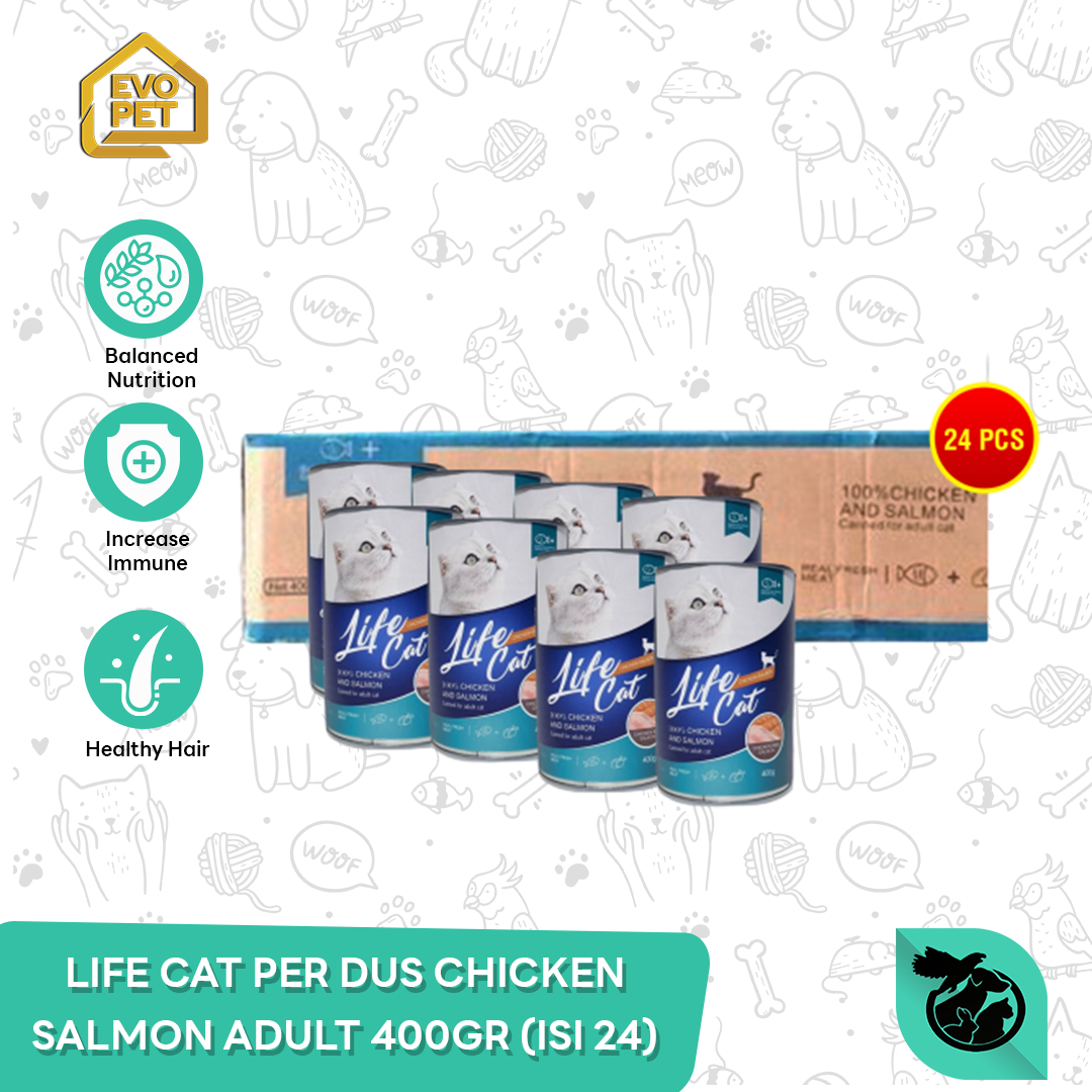 Life Cat Can Wet Food Makanan Kucing Kaleng 400gr (1 DUS/24pcs)