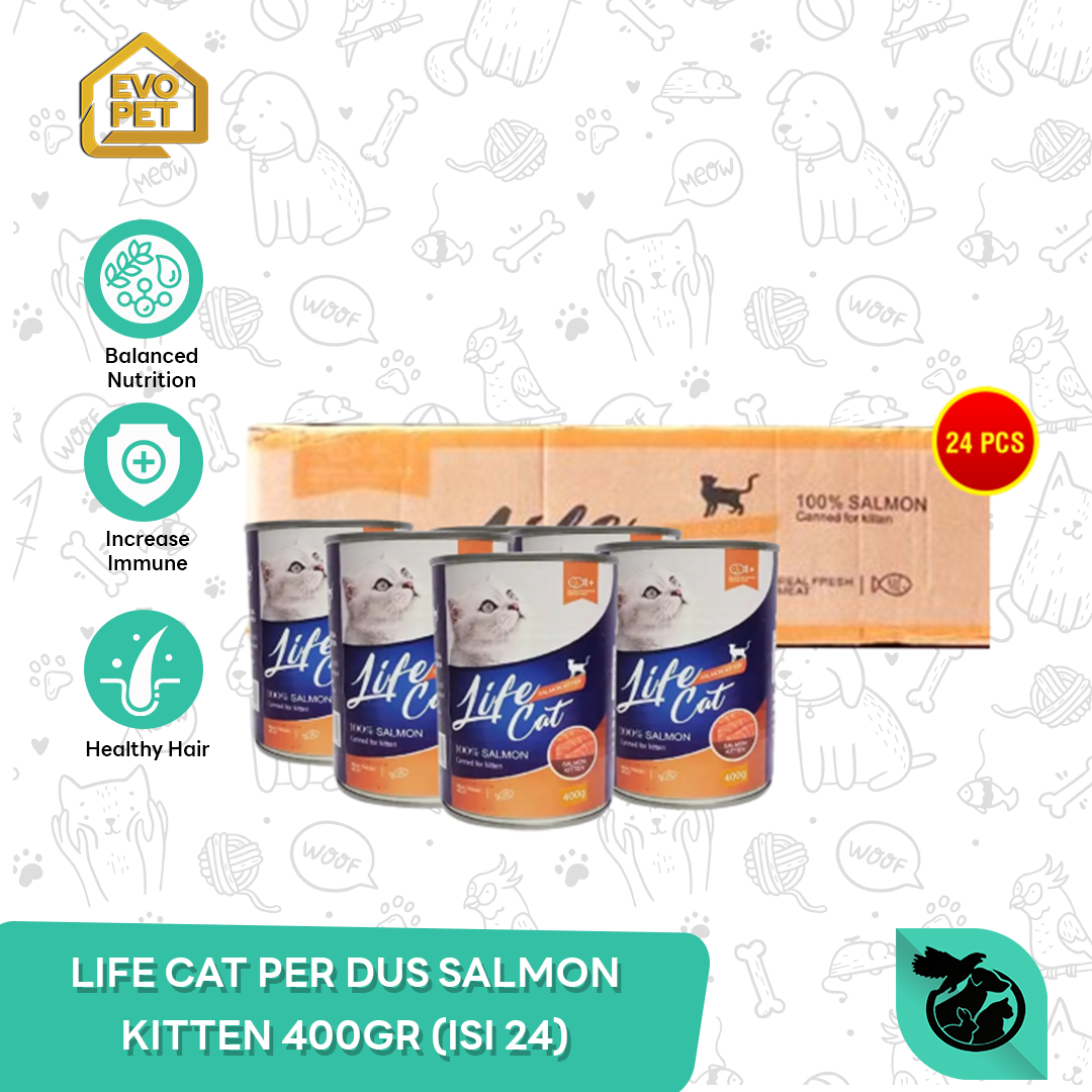 Life Cat Can Wet Food Makanan Kucing Kaleng 400gr (1 DUS/24pcs) - Image 2