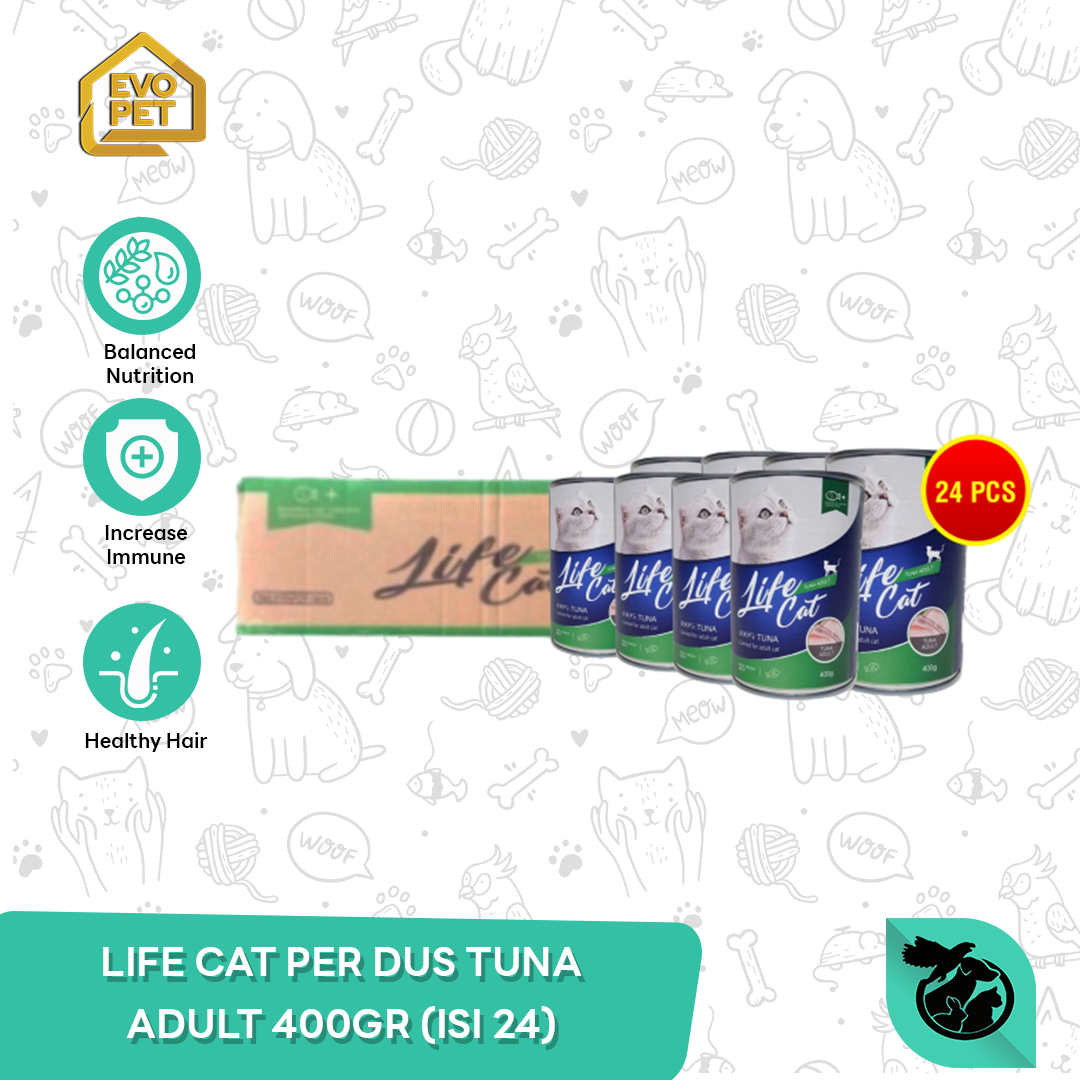 Life Cat Can Wet Food Makanan Kucing Kaleng 400gr (1 DUS/24pcs) - Image 3