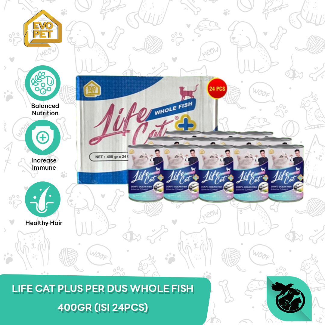 Life Cat Plus Can Wet Food Makanan Kucing Kaleng 400gr (1 DUS/24pcs) - Image 2