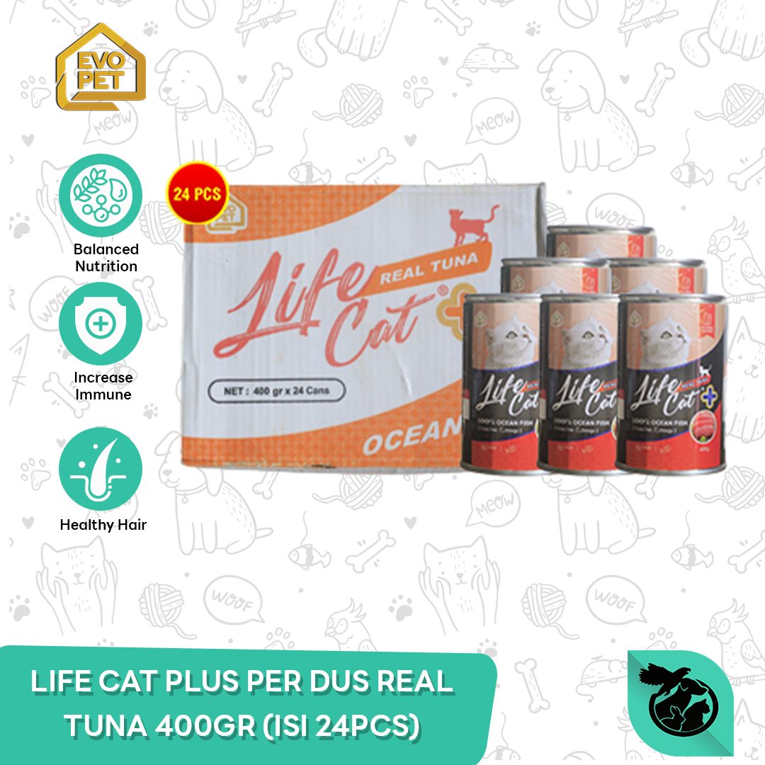 Life Cat Plus Can Wet Food Makanan Kucing Kaleng 400gr (1 DUS/24pcs) - Image 4