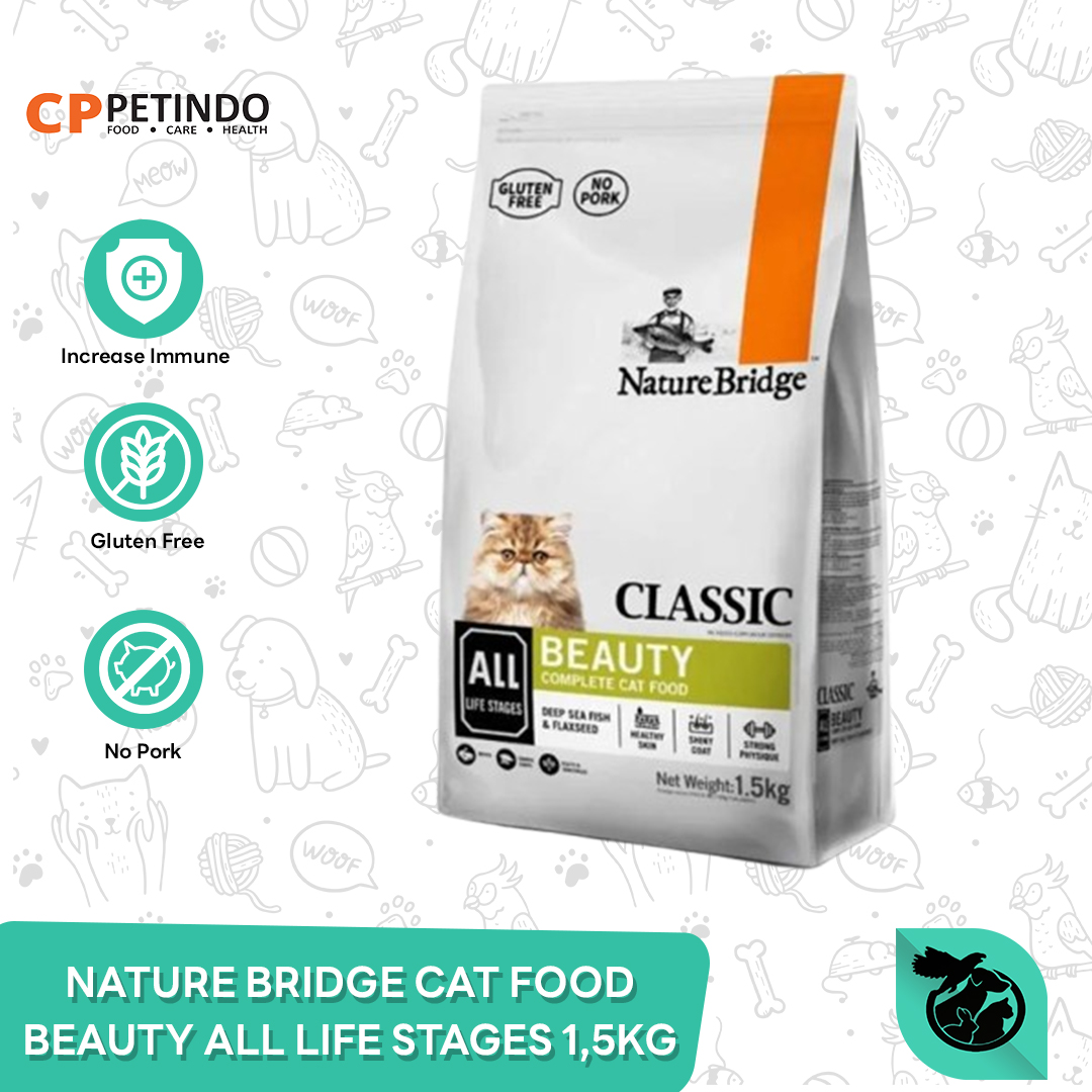 Makanan Kucing Nature Bridge Beauty All Life Stage Cat Food 1.5 KG