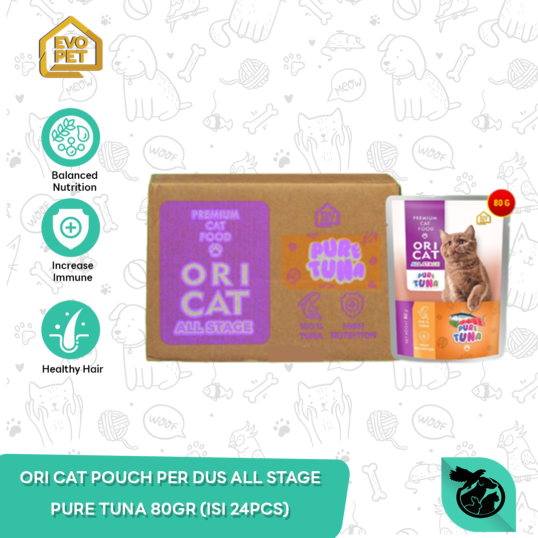 Ori Cat Pouch Wet Food Makanan Kucing 80gr (1 DUS/24pcs)