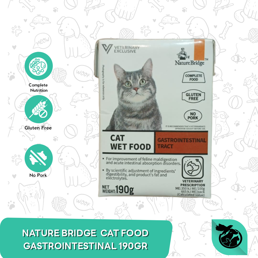 Makanan Kucing Nature Bridge Wet gastro intestinal Cat 190 gram