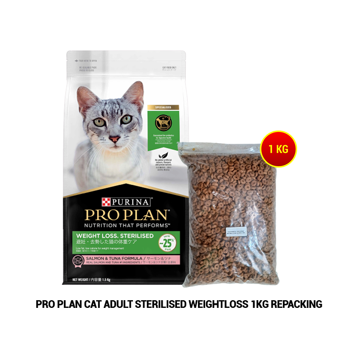 Makanan Kucing Dewasa Adult Pro Plan Sterilised Weighloss Repacking
